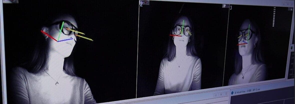 A dashboard with data and metrics from an advanced remote eye tracking system