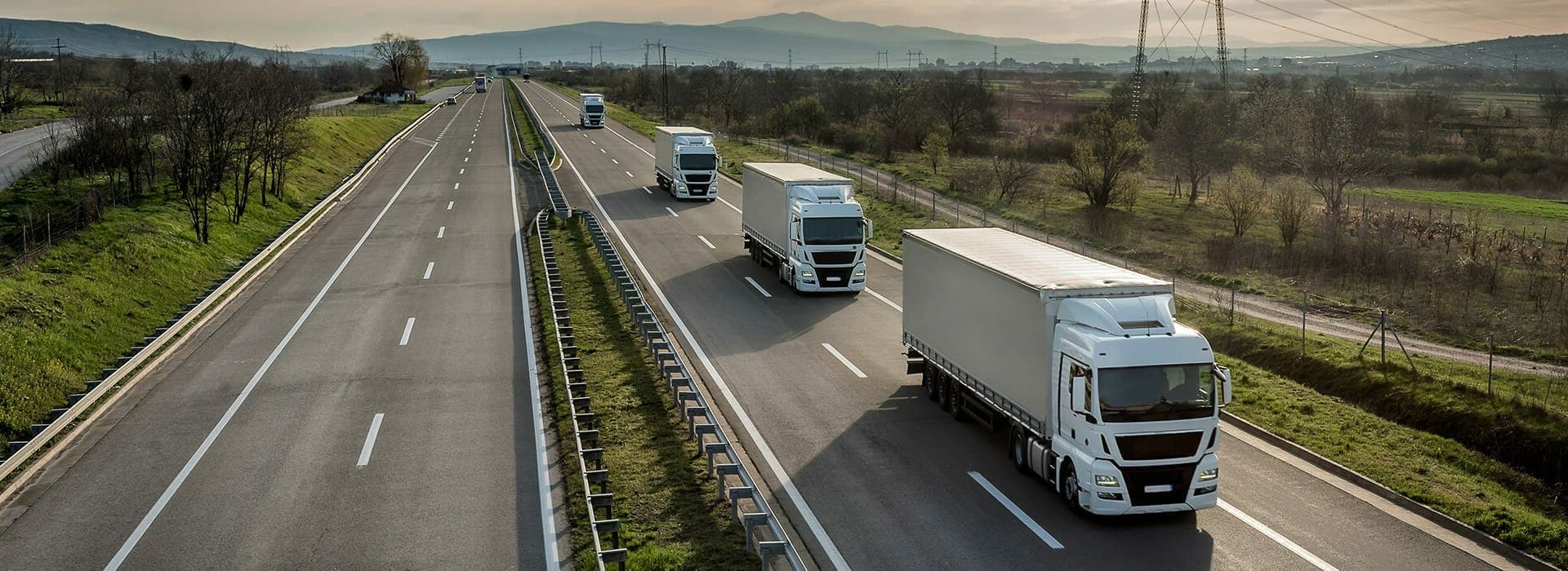 Trucks with Smart Eye's AIS Driver Monitoring System om road