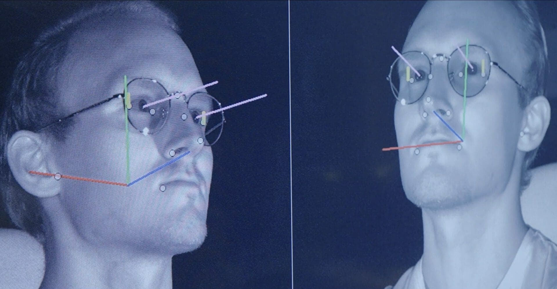 The view from an eye tracking camera measuring a person's gaze direction